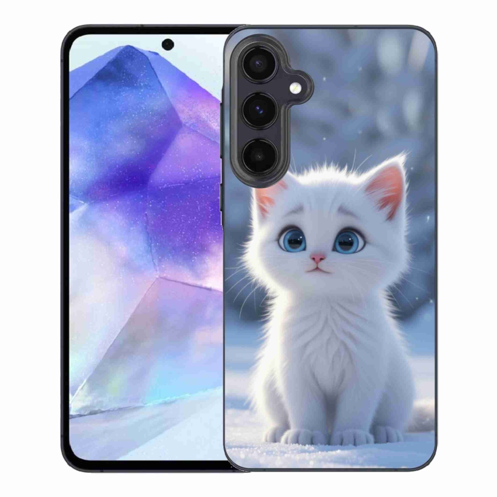 Gél védőhuzat mmCase Samsung Galaxy A55 5G - fehér cica 3