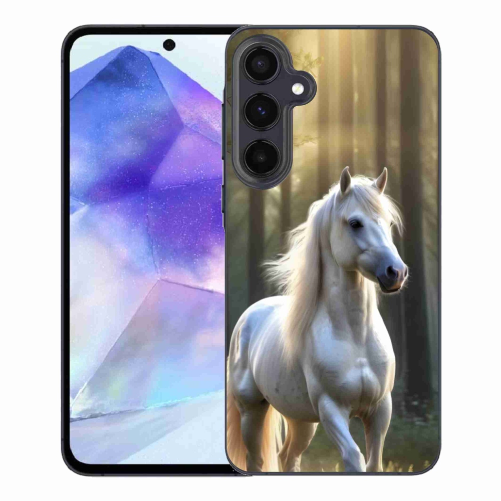 Zselés borítás mmCase Samsung Galaxy A55 5G - fehér ló 3