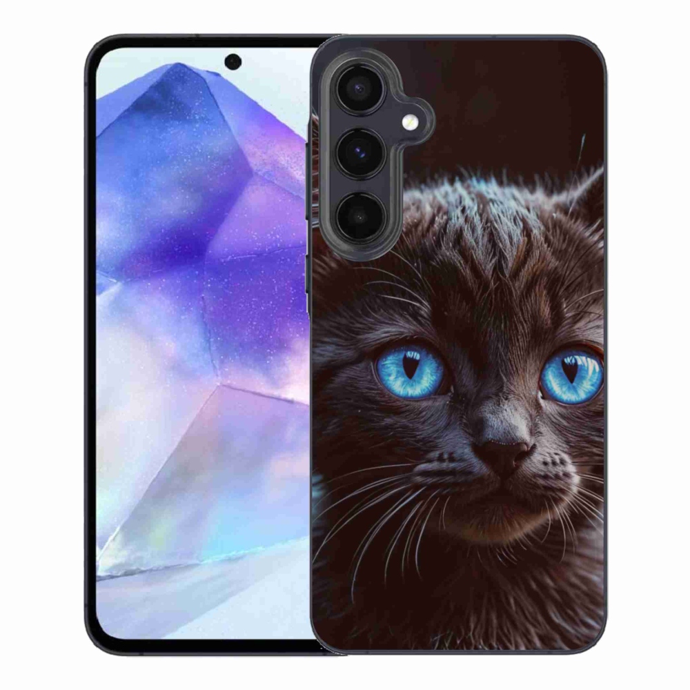 Gél védőhuzat mmCase Samsung Galaxy A55 5G - fekete cica 2