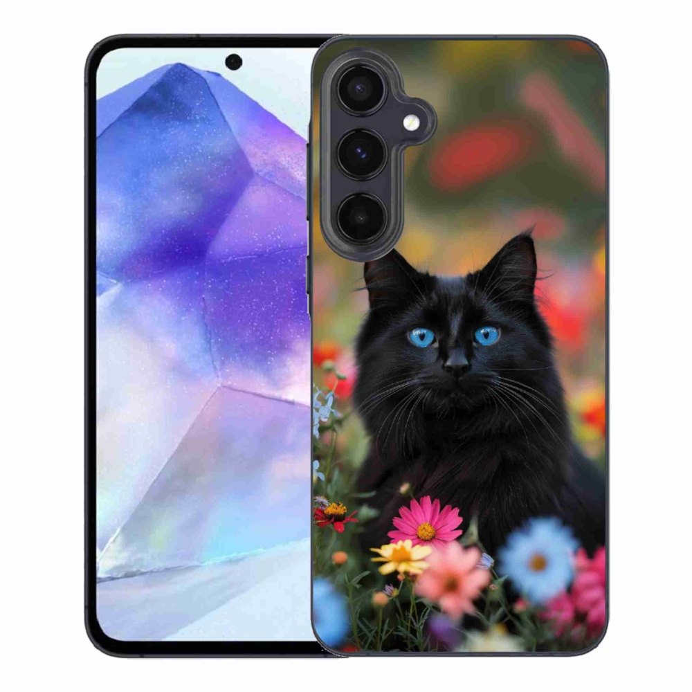 Gél védőhuzat mmCase Samsung Galaxy A55 5G - fekete cica 4