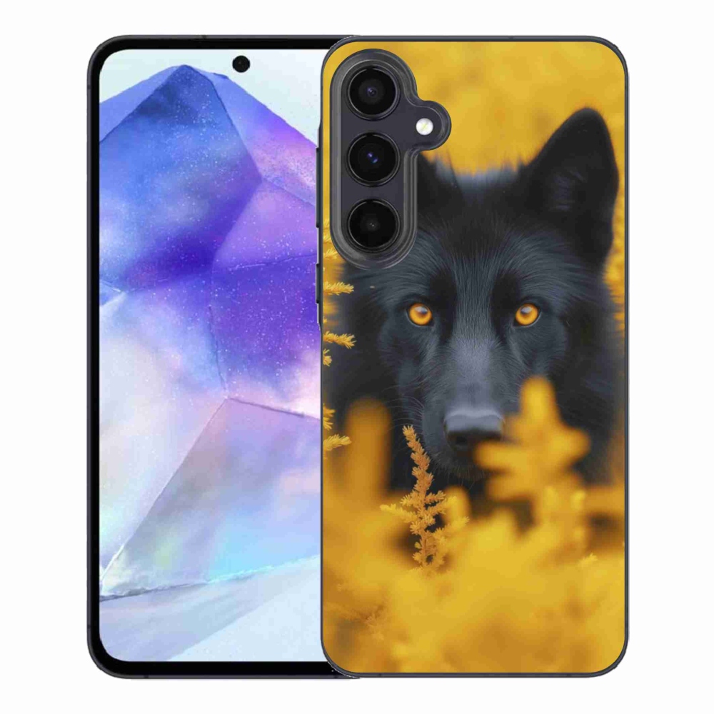 Zselés borítás mmCase Samsung Galaxy A55 5G - fekete farkas 2