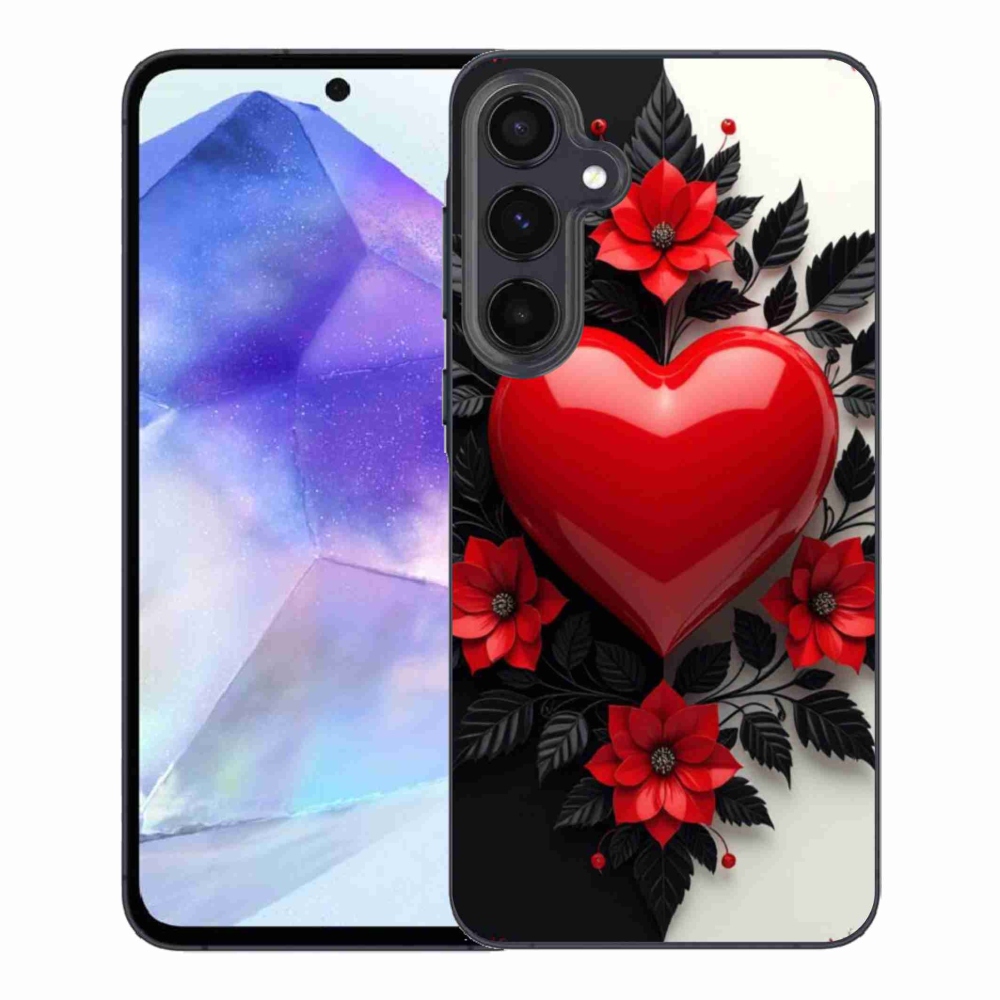 Gél védőhuzat mmCase Samsung Galaxy A55 5G - piros szív