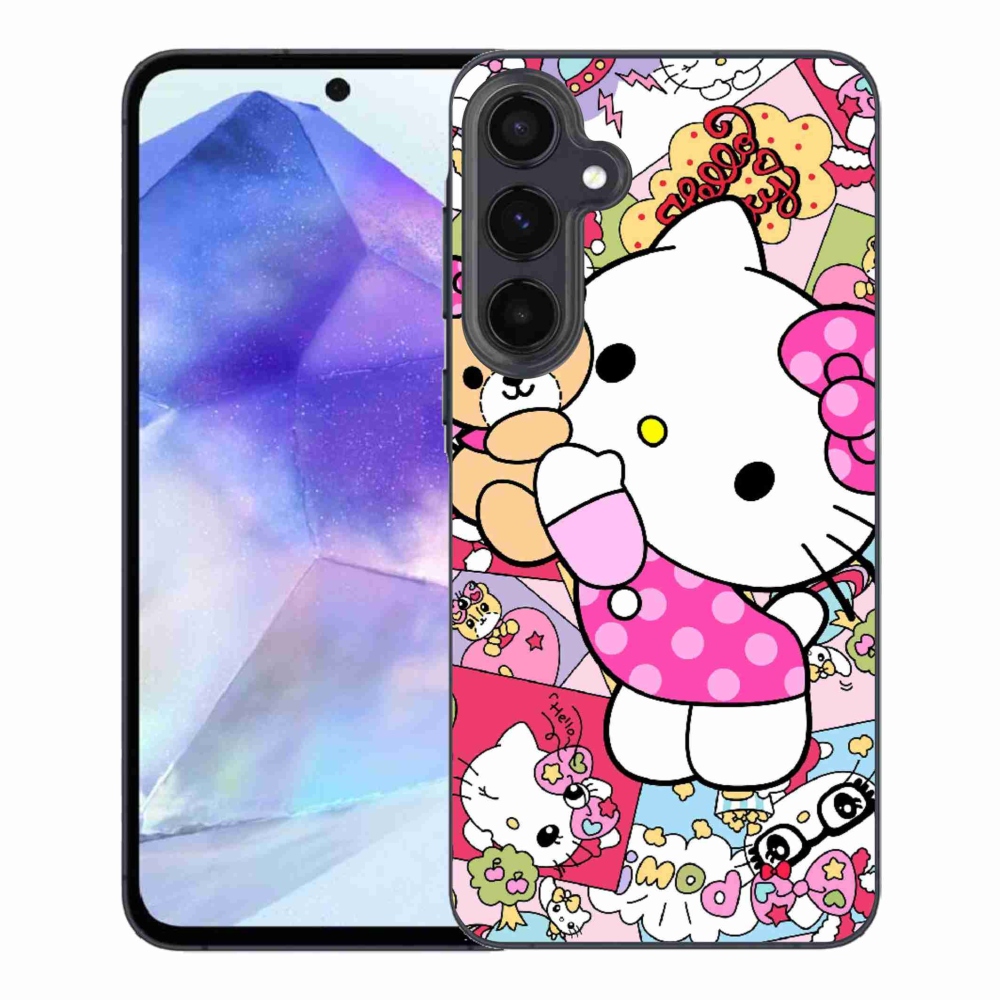 Gél borítás mmCase Samsung Galaxy A55 5G - aranyos cica - Samsung Galaxy A55 5G - cuki cica