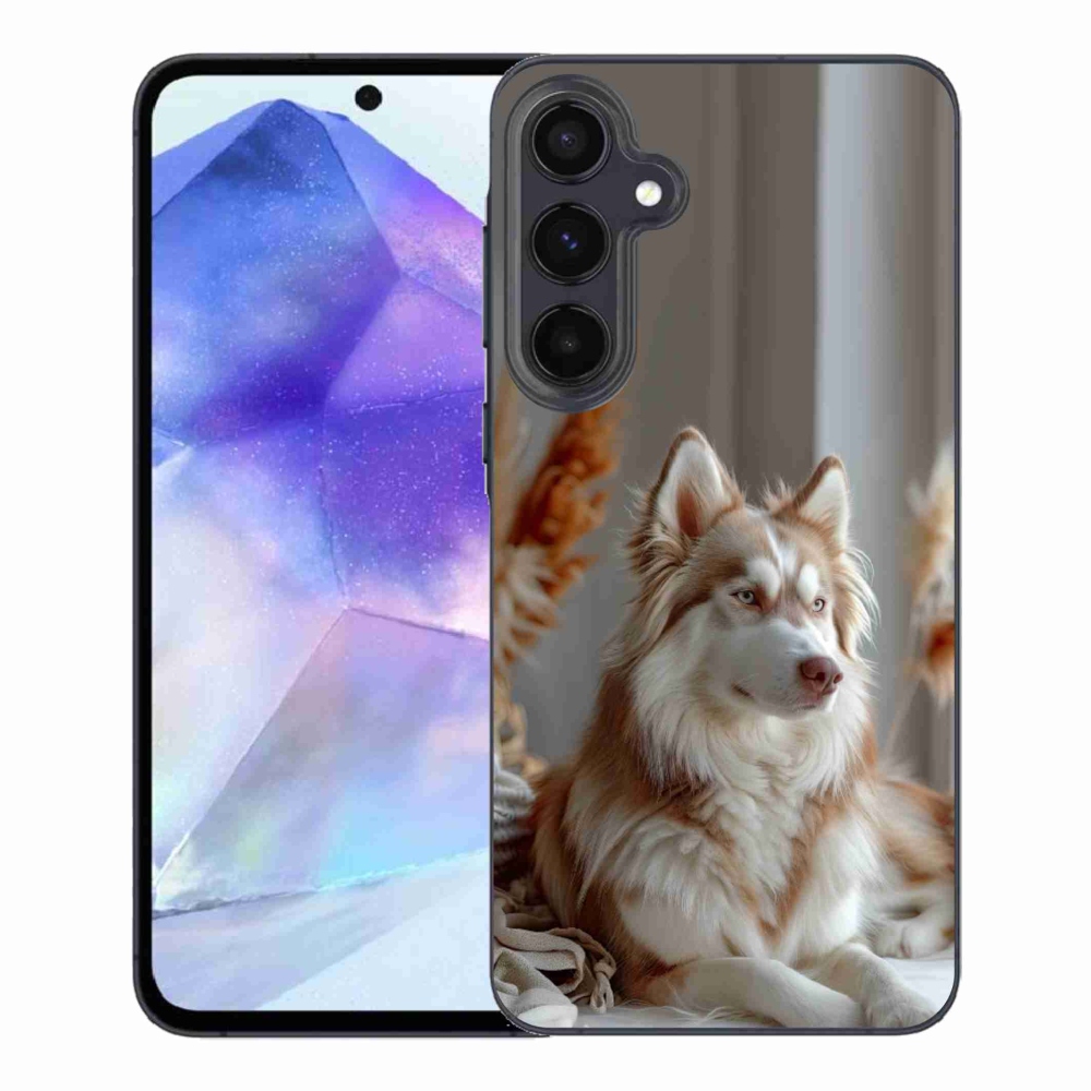 Zselés borítás mmCase Samsung Galaxy A55 5G - csendes szibériai husky