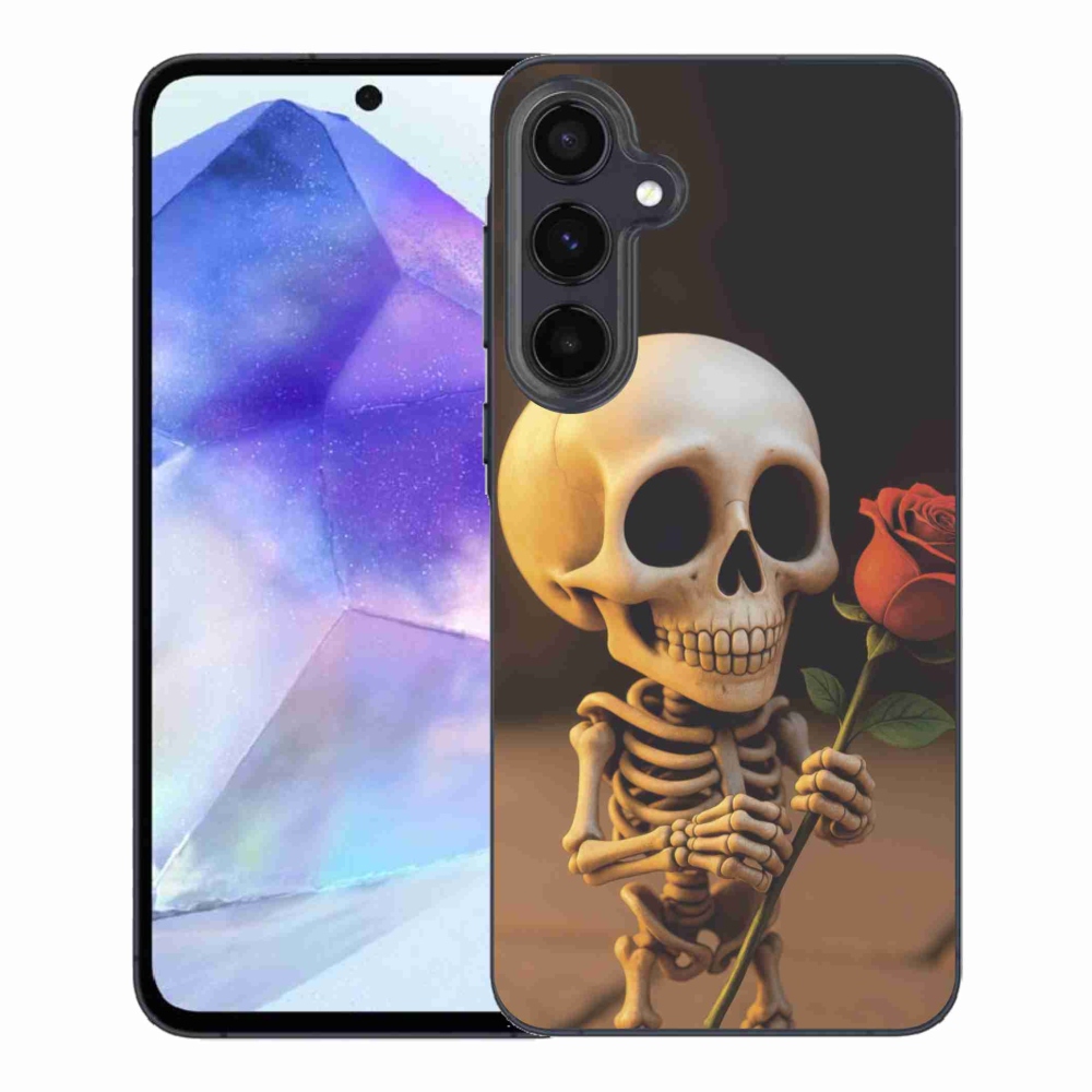 Gél borítás mmCase Samsung Galaxy A55 5G - csontváz rózsával