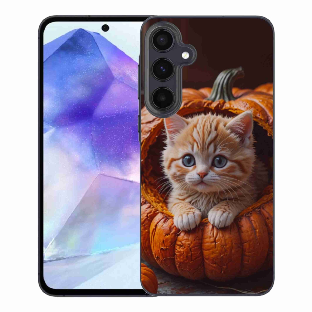 Gél borítás mmCase Samsung Galaxy A55 5G - cica és tök 2