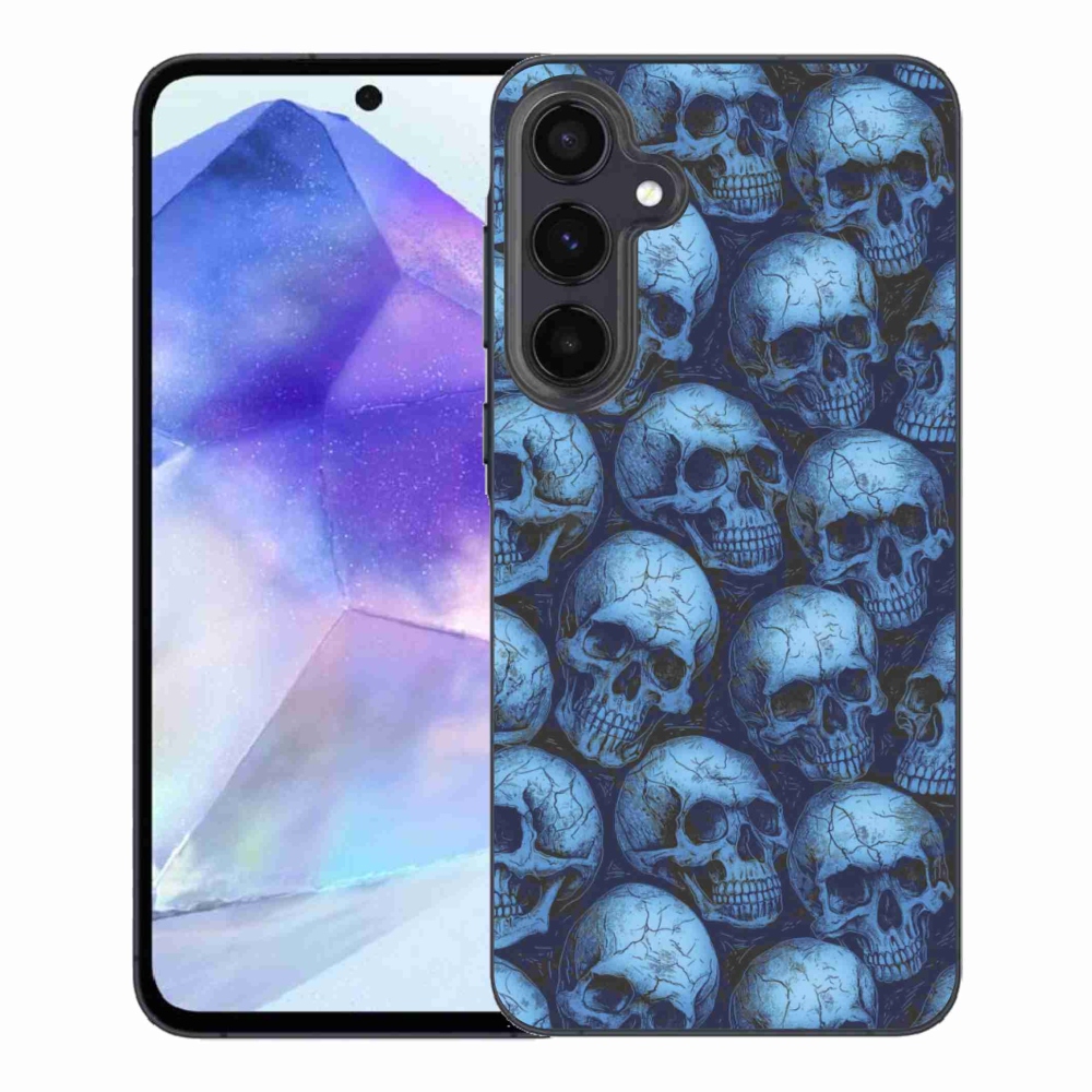 Gél védőhuzat mmCase Samsung Galaxy A55 5G - koponyákhoz