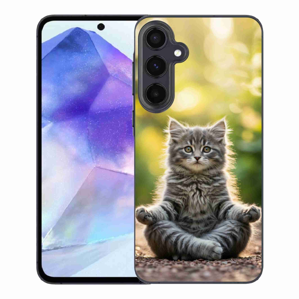 Gél borítás mmCase Samsung Galaxy A55 5G - meditáló cica
