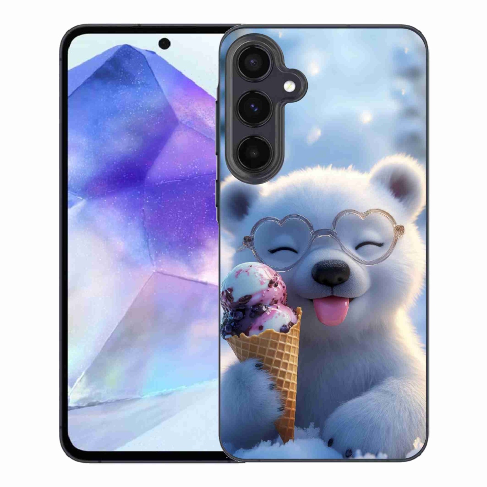 Gél borítás mmCase Samsung Galaxy A55 5G - mackó fagylalttal