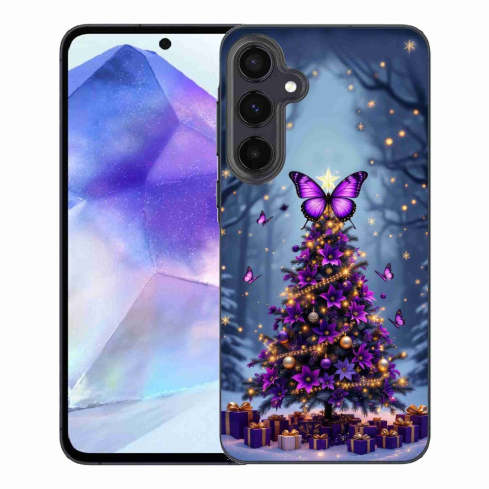 Gél borítás mmCase Samsung Galaxy A55 5G - pillangó karácsonyfa