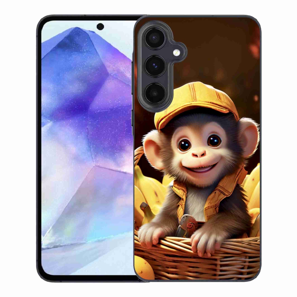 Zselés borítás mmCase Samsung Galaxy A55 5G - majom a kosárban