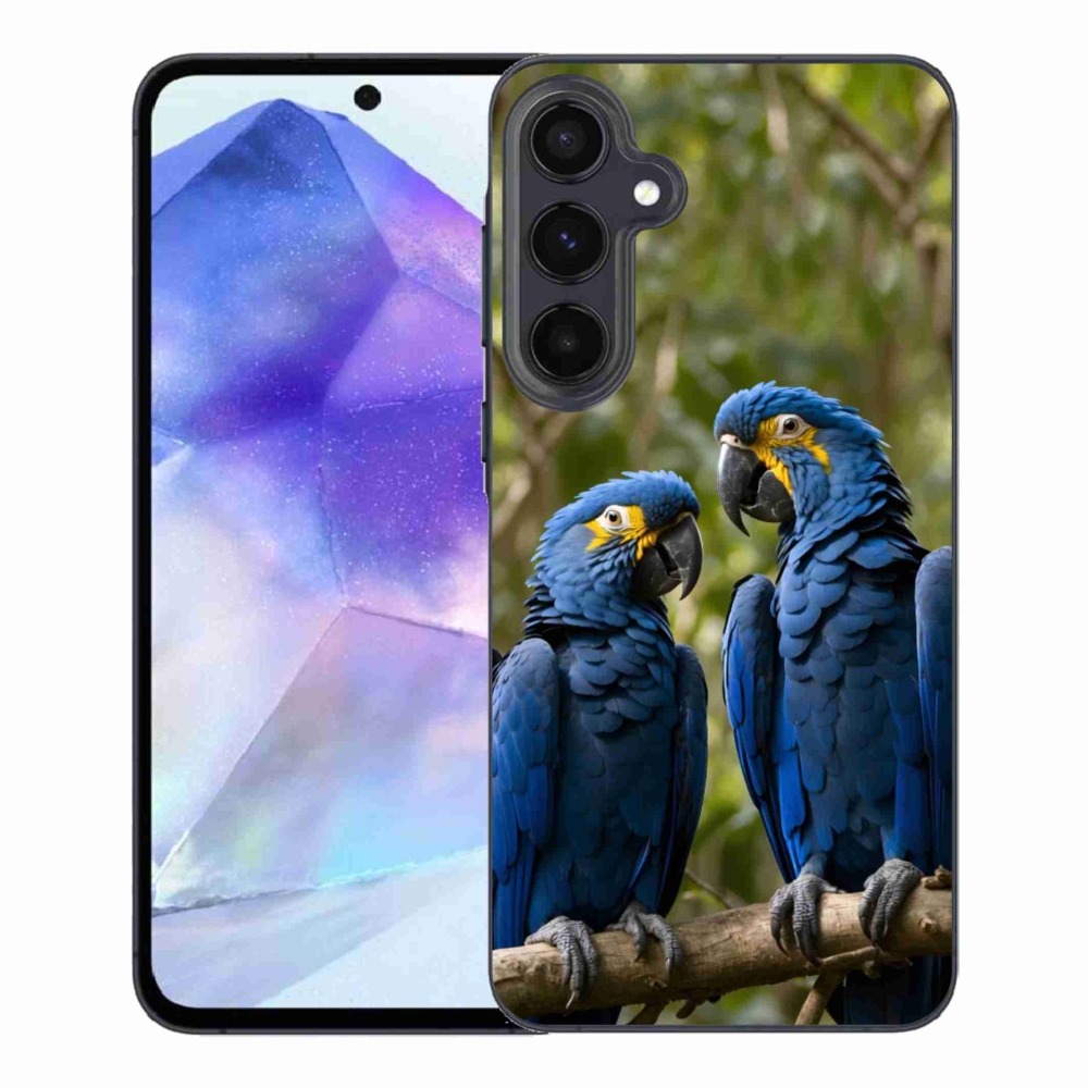 Zselés borítás mmCase Samsung Galaxy A55 5G - papagáj duóhoz