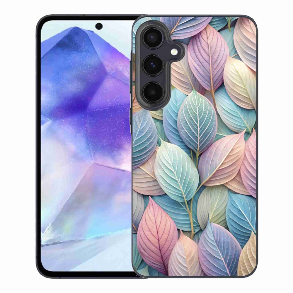 Zselés borítás mmCase Samsung Galaxy A55 5G - pasztell levelek