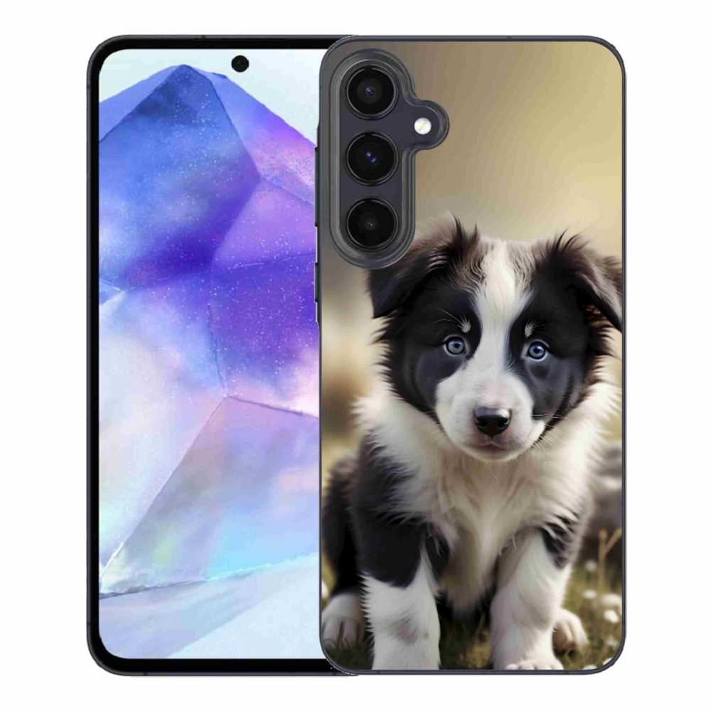 Gél borítás mmCase Samsung Galaxy A55 5G - aranyos border collie - Samsung Galaxy A55 5G számára