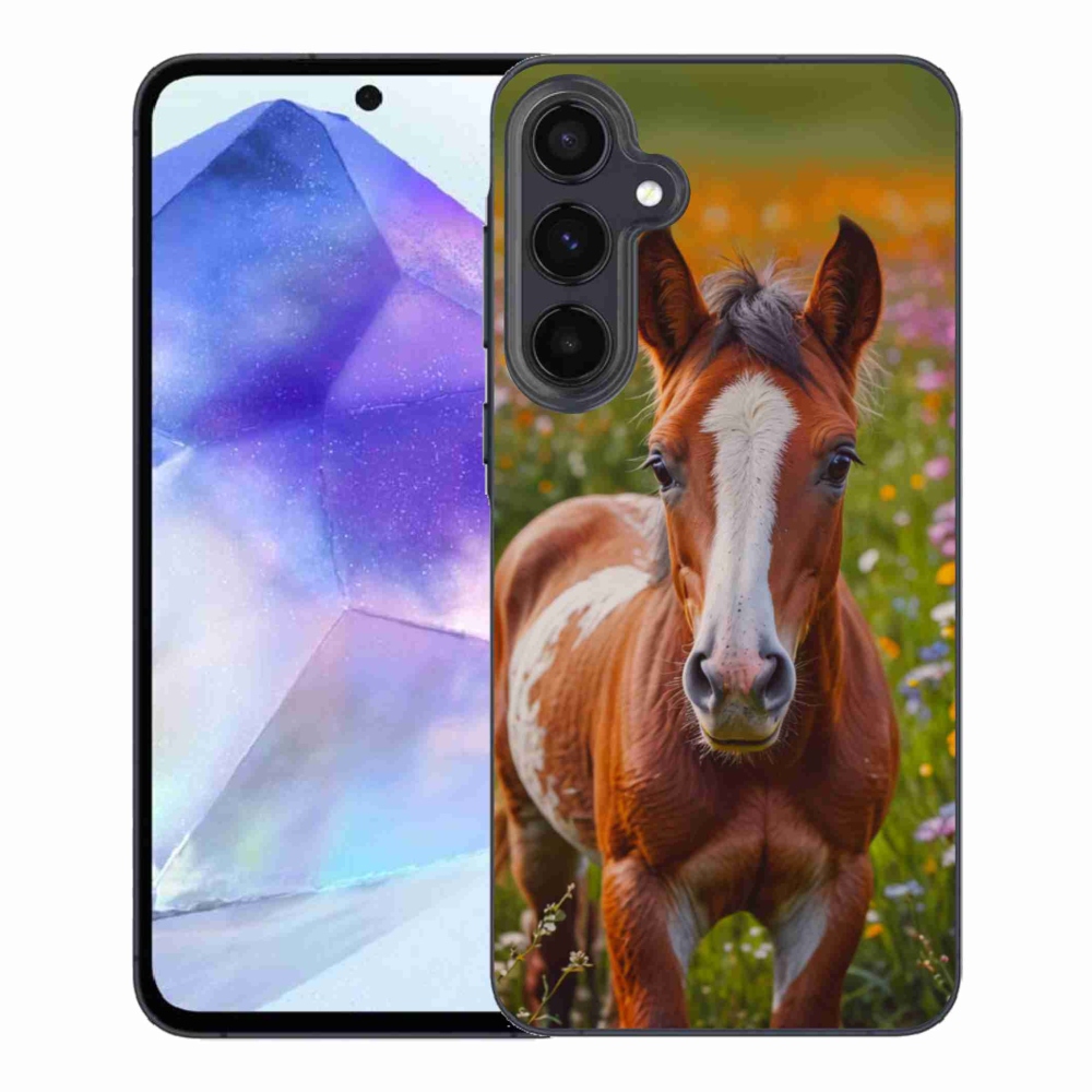 Gél borítás mmCase Samsung Galaxy A55 5G - aranyos csikóhoz