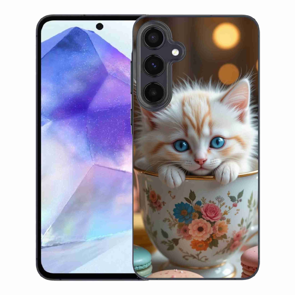 Gél borítás mmCase Samsung Galaxy A55 5G - aranyos cica 6