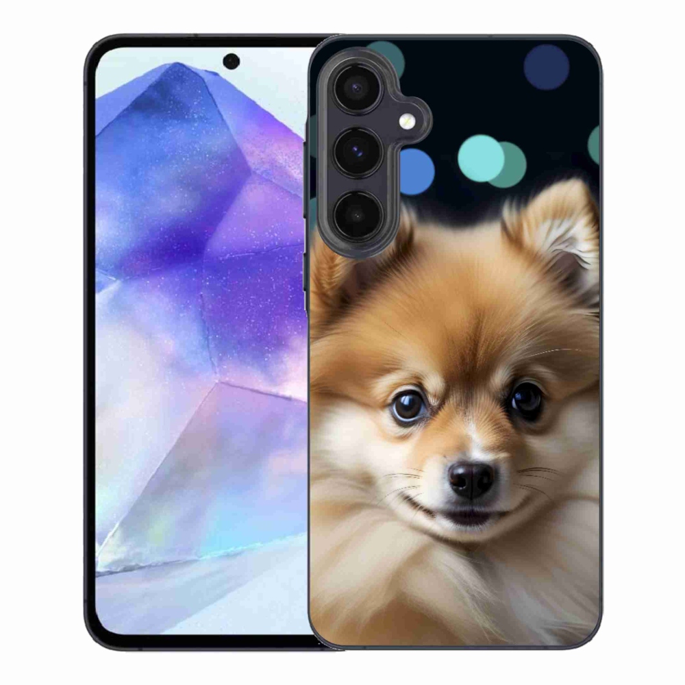 Gél borítás mmCase Samsung Galaxy A55 5G - aranyos pomerániai állathoz