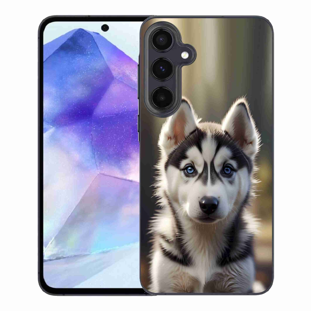Gél borítás mmCase Samsung Galaxy A55 5G - aranyos szibériai husky - Samsung Galaxy A55 5G számára