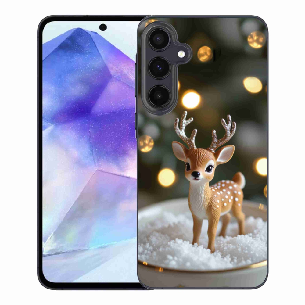 Gél borítás mmCase Samsung Galaxy A55 5G - aranyos karácsonyi szarvasok