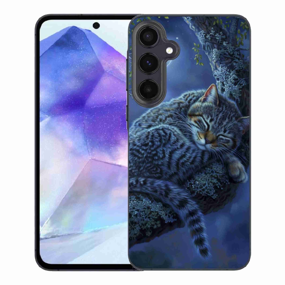 Gél borítás mmCase Samsung Galaxy A55 5G - alvó macska - Samsung Galaxy A55 5G számára