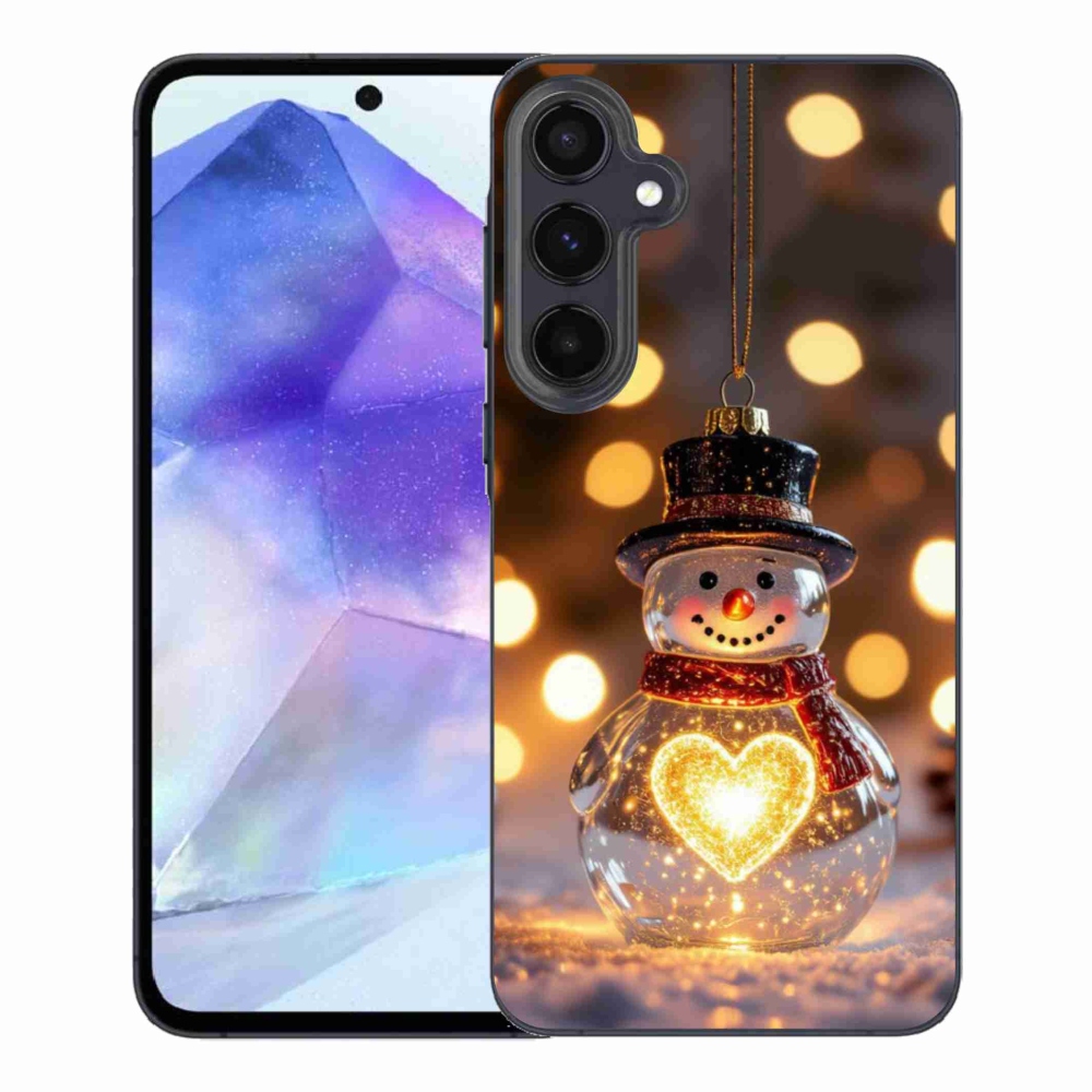 Gél borítás mmCase Samsung Galaxy A55 5G - karácsonyi hóemberhez