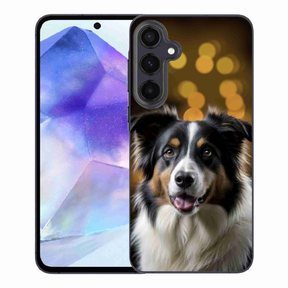 Gél borítás mmCase Samsung Galaxy A55 5G - mosolygós ausztrál juhászkutya számára