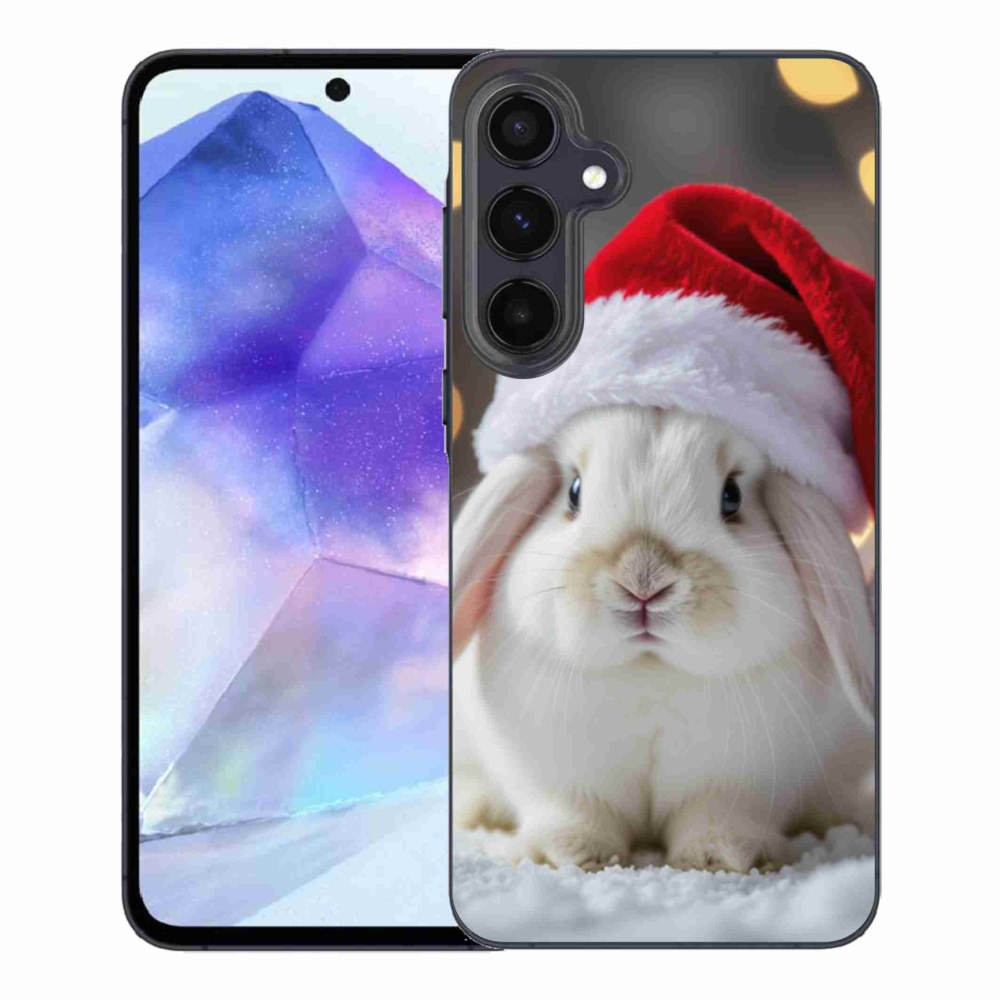 Gél borítás mmCase Samsung Galaxy A55 5G - Karácsonyi nyúl