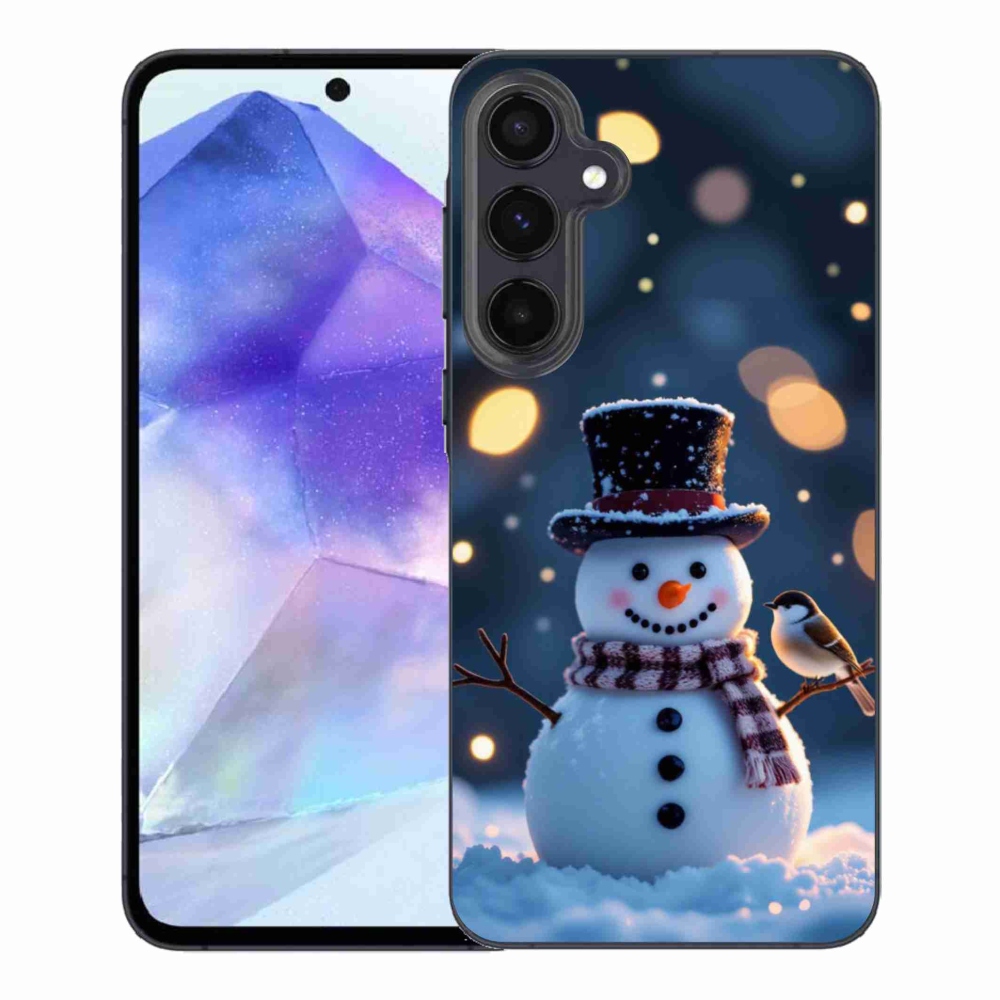 Gél borítás mmCase Samsung Galaxy A55 5G - karácsonyi hóemberhez
