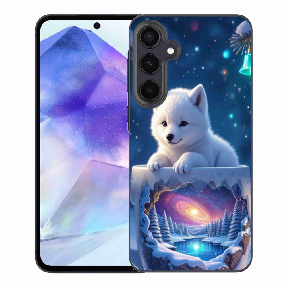 Gél borítás mmCase Samsung Galaxy A55 5G - Karácsonyi kölyökkutyakölyök