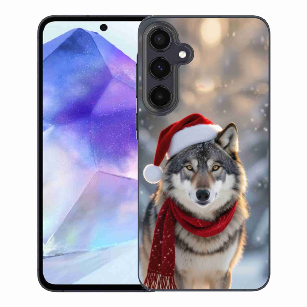 Gél borítás mmCase Samsung Galaxy A55 5G - Karácsonyi farkas