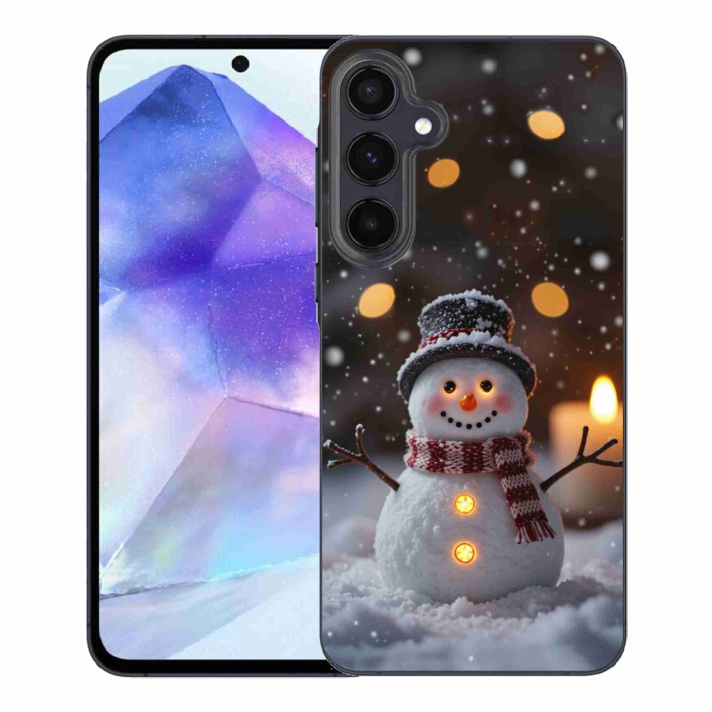 Gél borítás mmCase Samsung Galaxy A55 5G - vidám hóemberhez