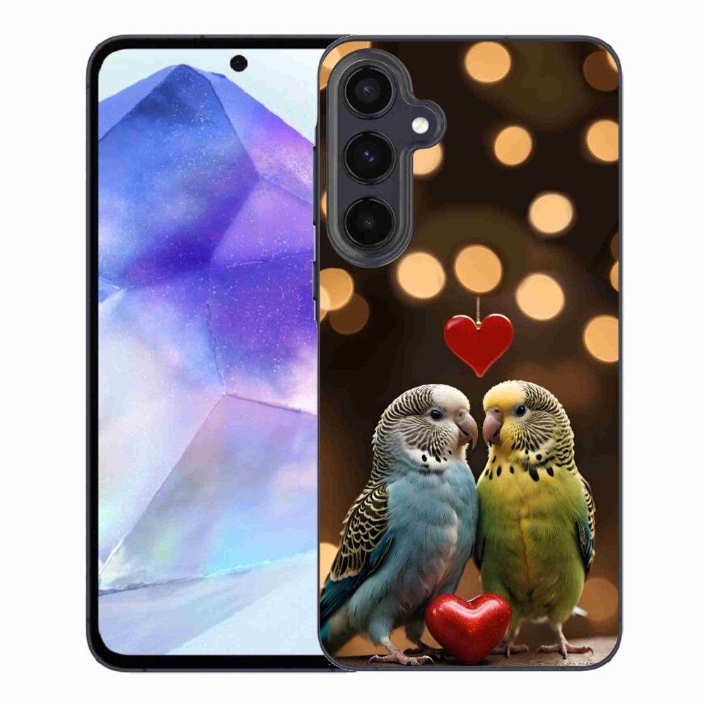 Gél borítás mmCase Samsung Galaxy A55 5G - szerelmes papagájok