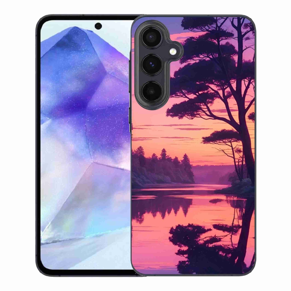 Gél borítás mmCase Samsung Galaxy A55 5G - naplemente a tó felett