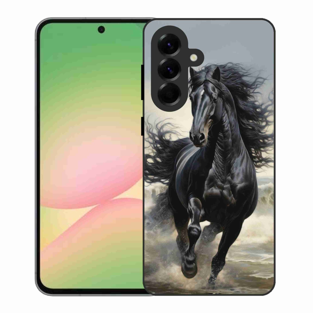 Gél borítás mmCase Samsung Galaxy A56 5G - fekete futó ló