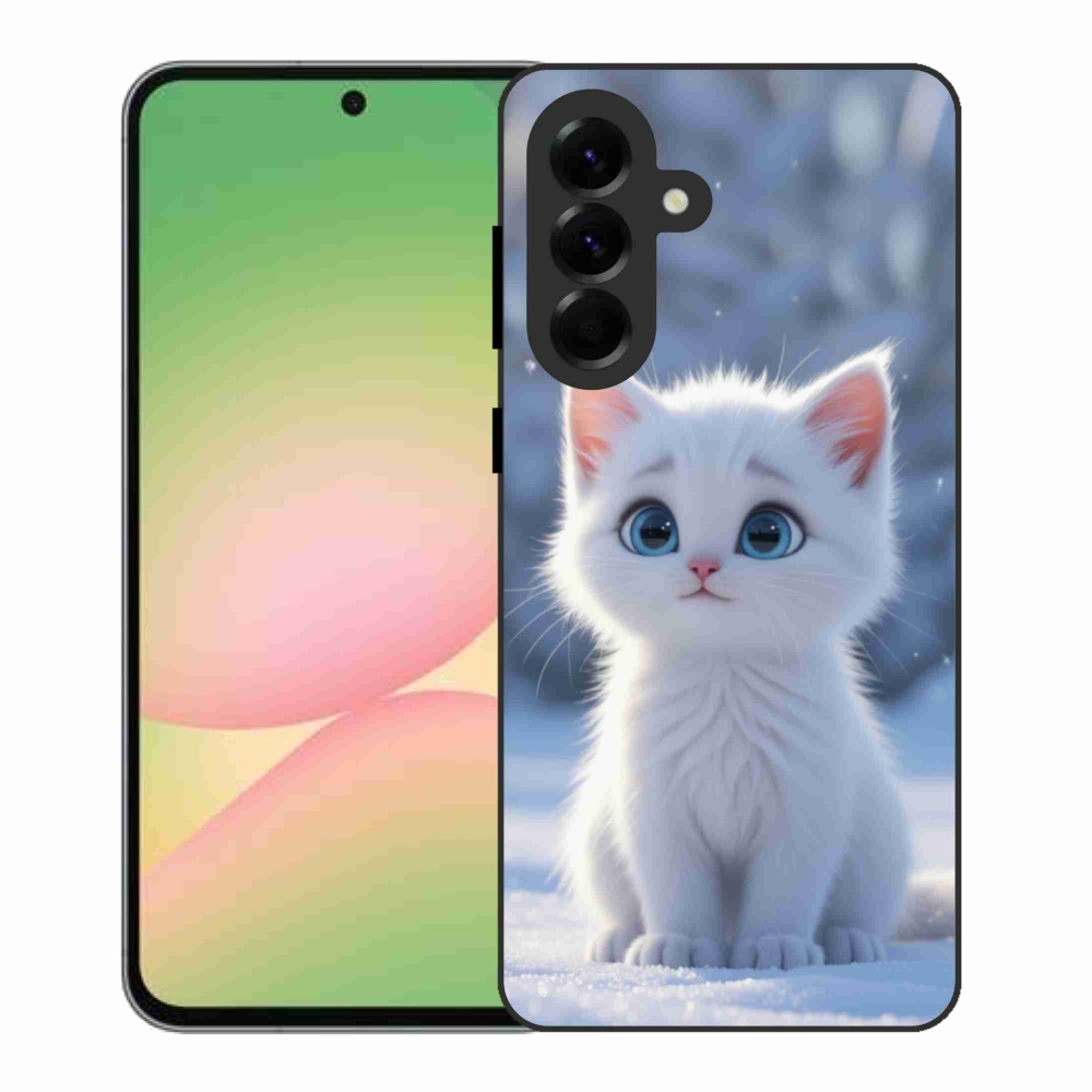 Gél védőhuzat mmCase Samsung Galaxy A56 5G - fehér cica 3