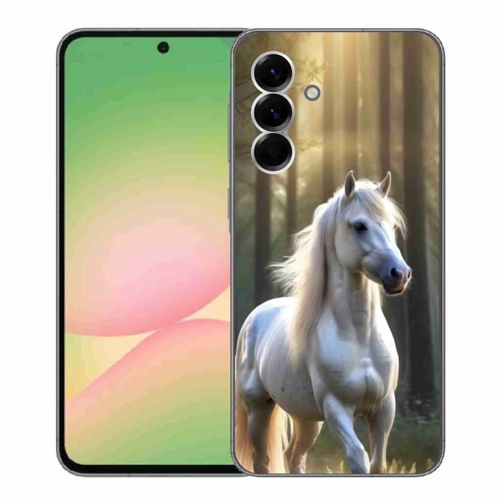 Zselés borítás mmCase Samsung Galaxy A56 5G - fehér ló 3