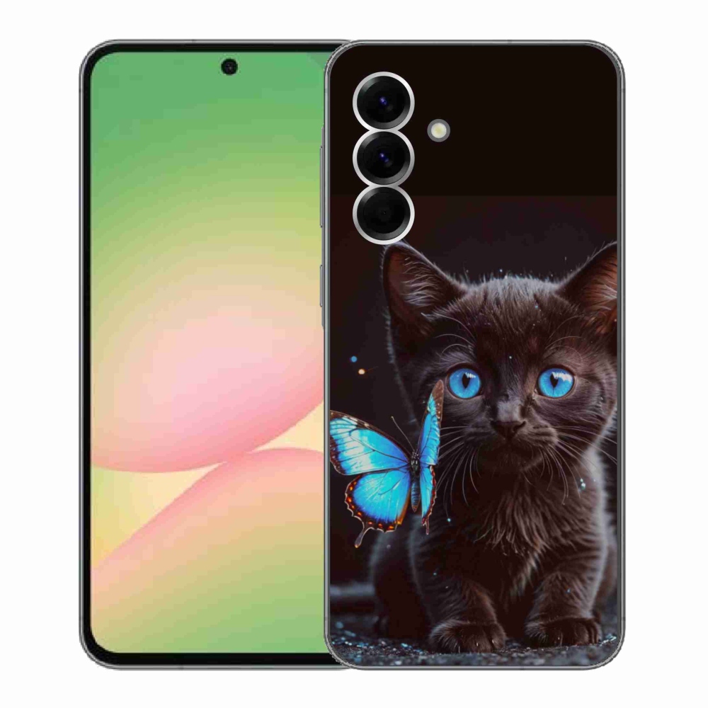 Gél védőhuzat mmCase Samsung Galaxy A56 5G - fekete cica 3