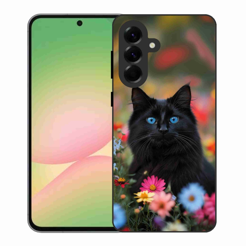 Gél védőhuzat mmCase Samsung Galaxy A56 5G - fekete cica 4