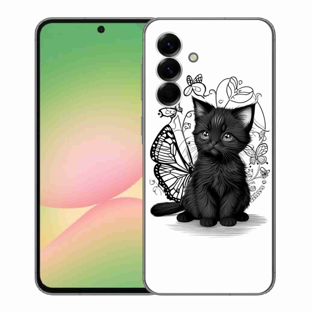 Gél védőhuzat mmCase Samsung Galaxy A56 5G - fekete cica