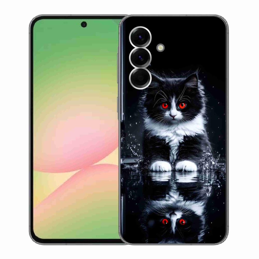 Zselés borítás mmCase Samsung Galaxy A56 5G - fekete-fehér cica