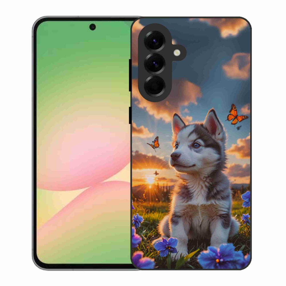 Gél borítás mmCase Samsung Galaxy A56 5G - husky a naplementében