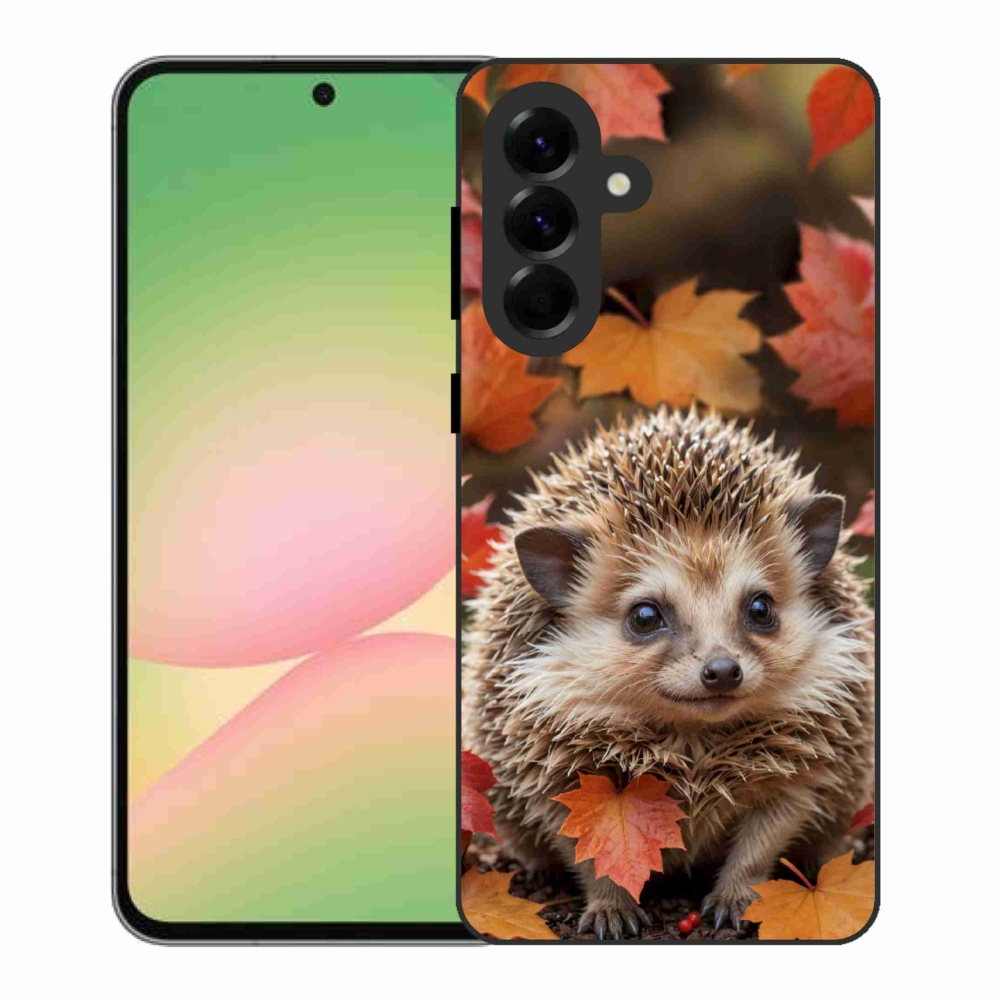 Zselés borító mmCase Samsung Galaxy A56 5G - sün a levelek között