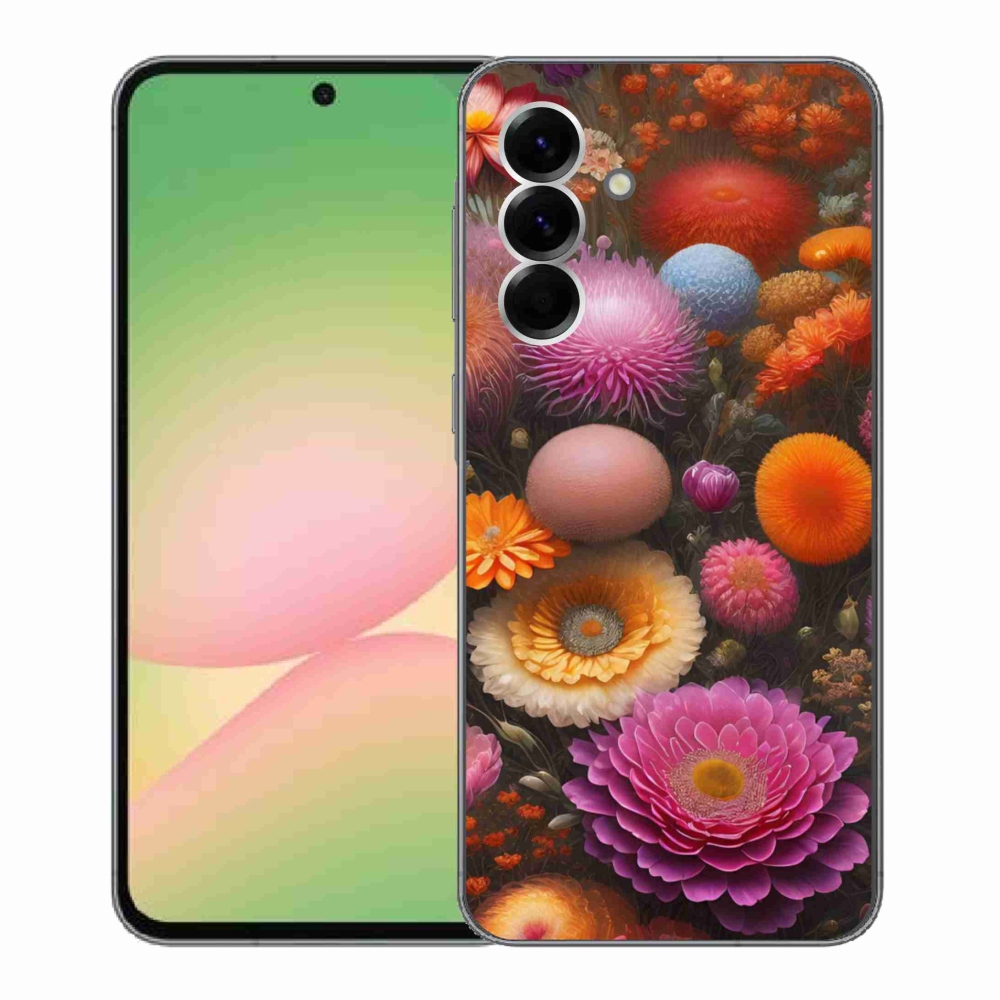 Gél borítás mmCase Samsung Galaxy A56 5G - virágos kompozícióhoz