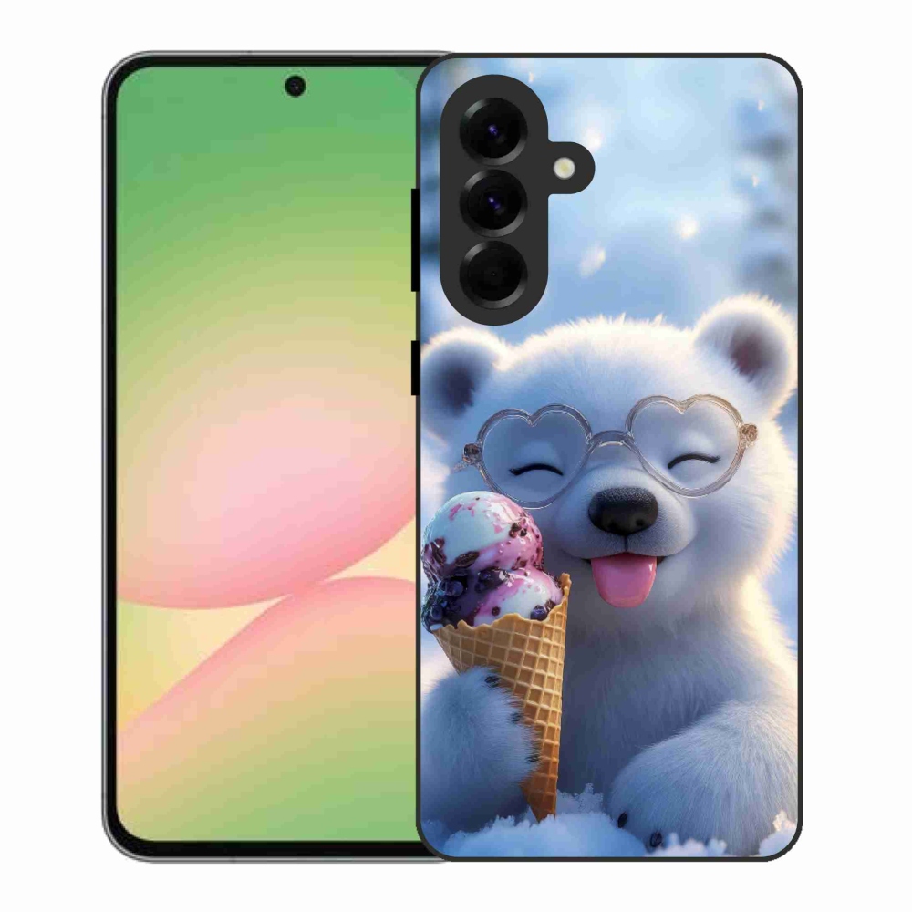 Gél borítás mmCase Samsung Galaxy A56 5G - mackó fagylalttal