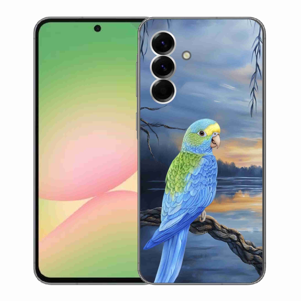Gél védőhuzat mmCase Samsung Galaxy A56 5G - kék papagájhoz