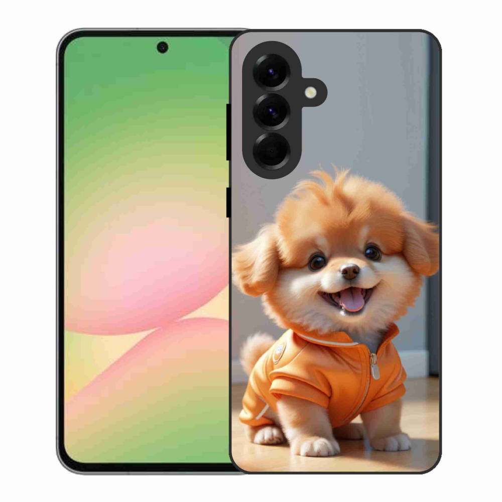 Zselés borítás mmCase Samsung Galaxy A56 5G - aranyos pomerániai pulóverben