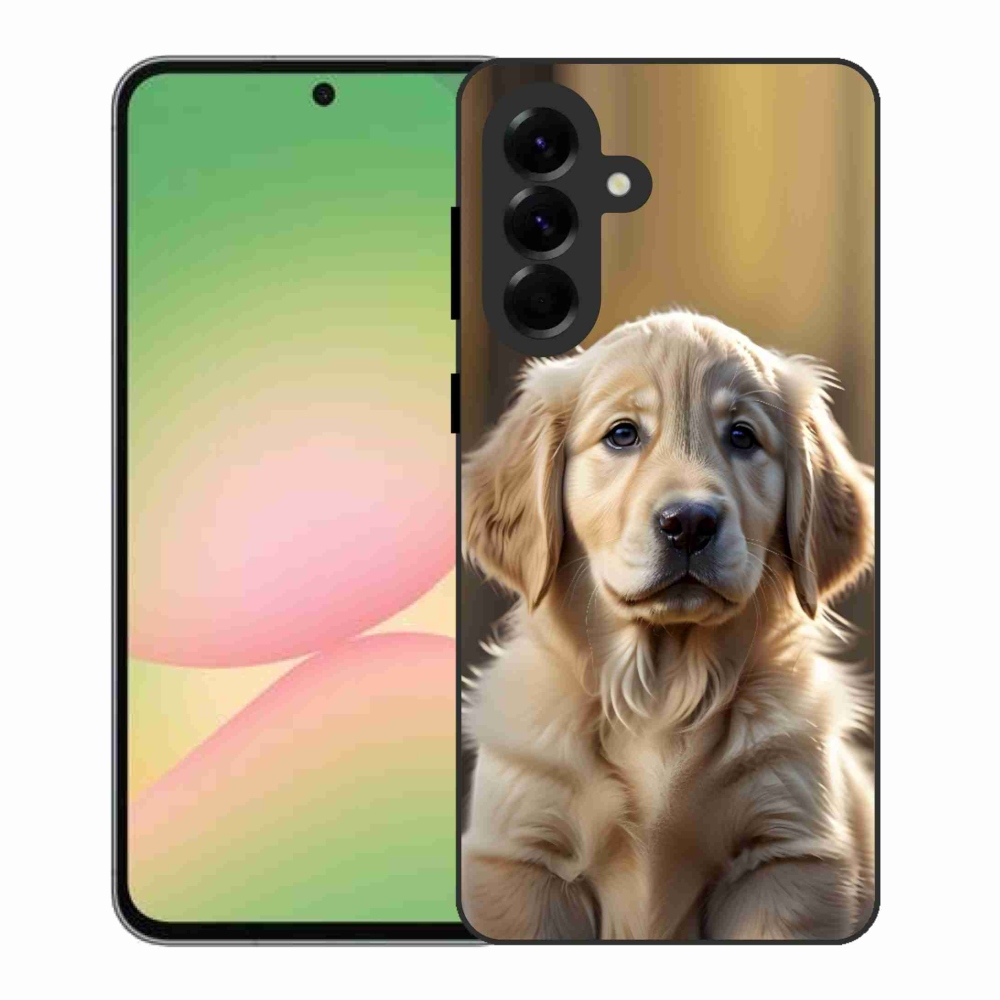 Gél borítás mmCase Samsung Galaxy A56 5G - aranyos arany retrieverhez