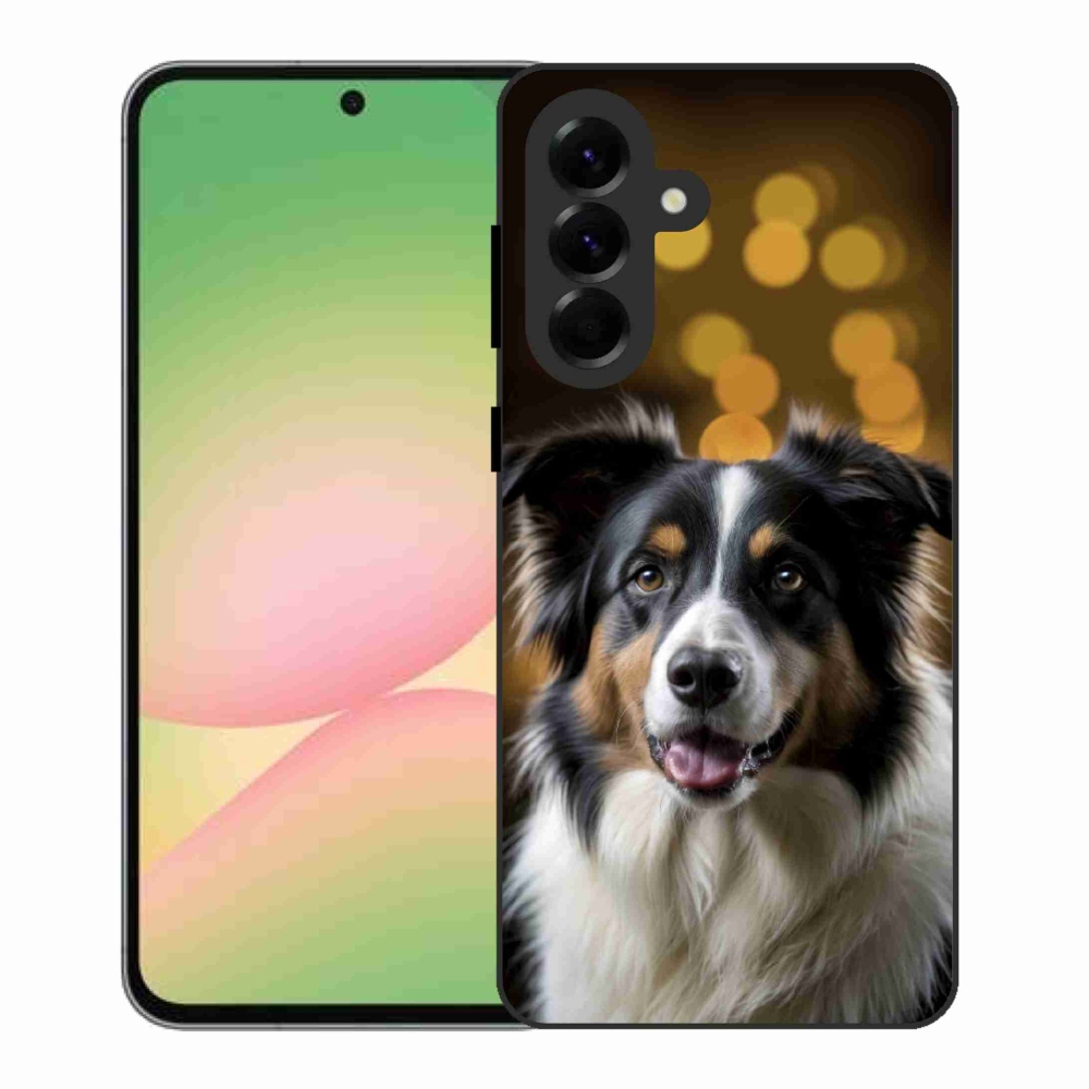 Gél borítás mmCase Samsung Galaxy A56 5G - mosolygós ausztrál juhászkutya számára