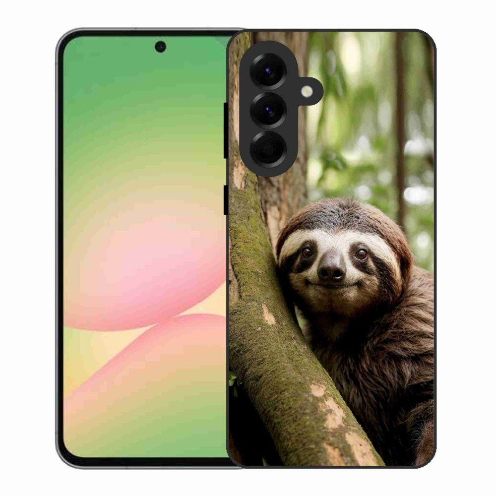 Gél borítás mmCase Samsung Galaxy A56 5G - mosolygó lajhárhoz