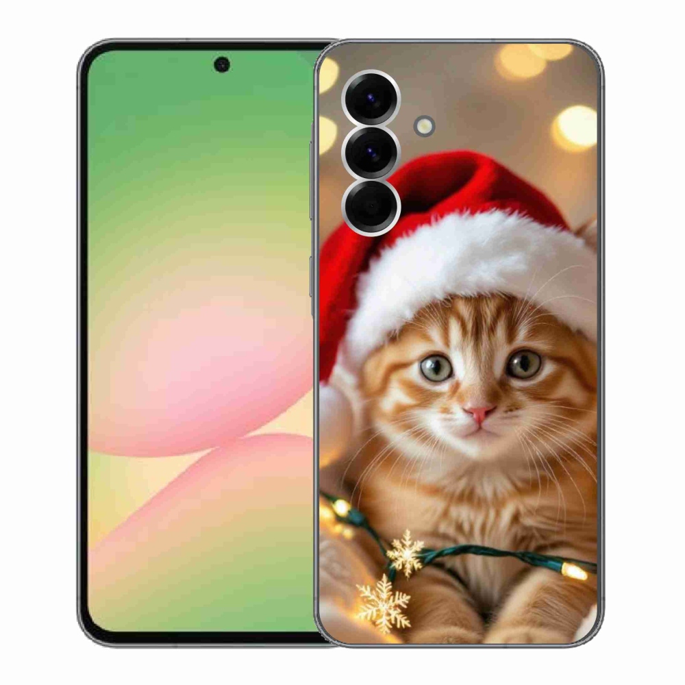 Gél borítás mmCase Samsung Galaxy A56 5G - Karácsonyi cica